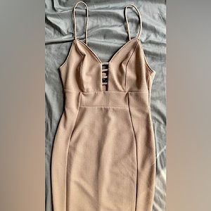Tan bodycon dress